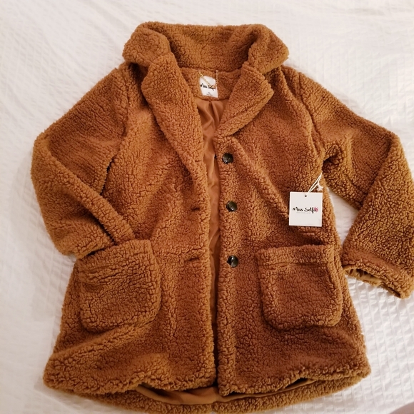Miss Selfie Jackets & Blazers - NWT Miss Selfie Teddy Bear Coat Oversized Jacket